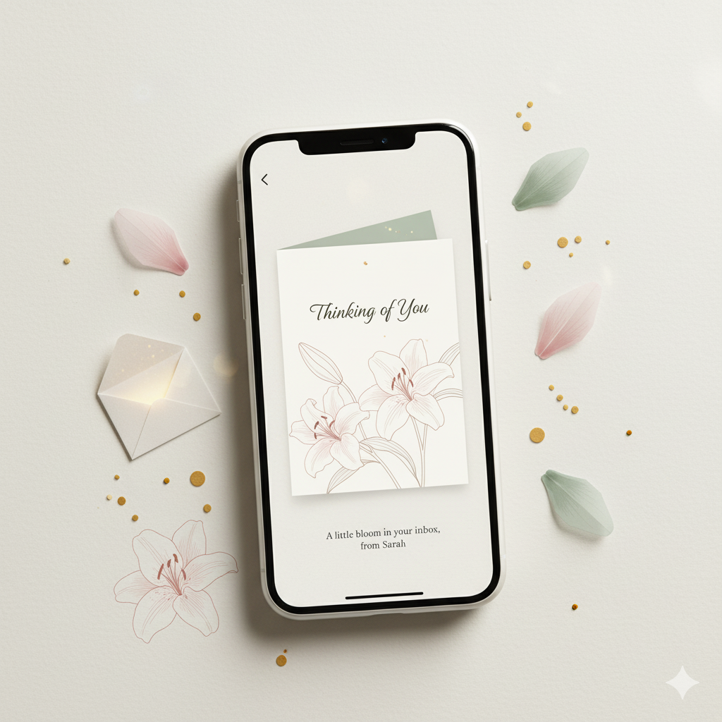 Mockup of the LilyGram app on a phone